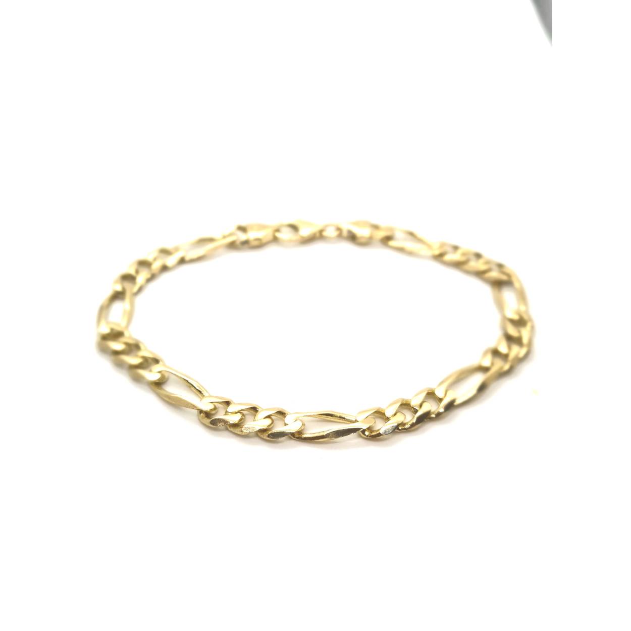 Gouden armband figaro 6.5mm massief 21cm
