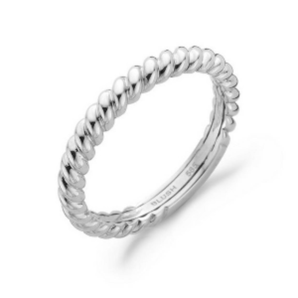 BLUSH RING WIT GOUD 14KT TORS 1024WGO/56