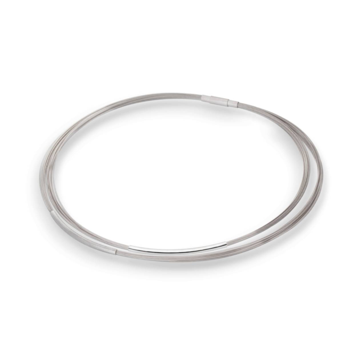 Yo-design zilveren collier staal/zilver T0782