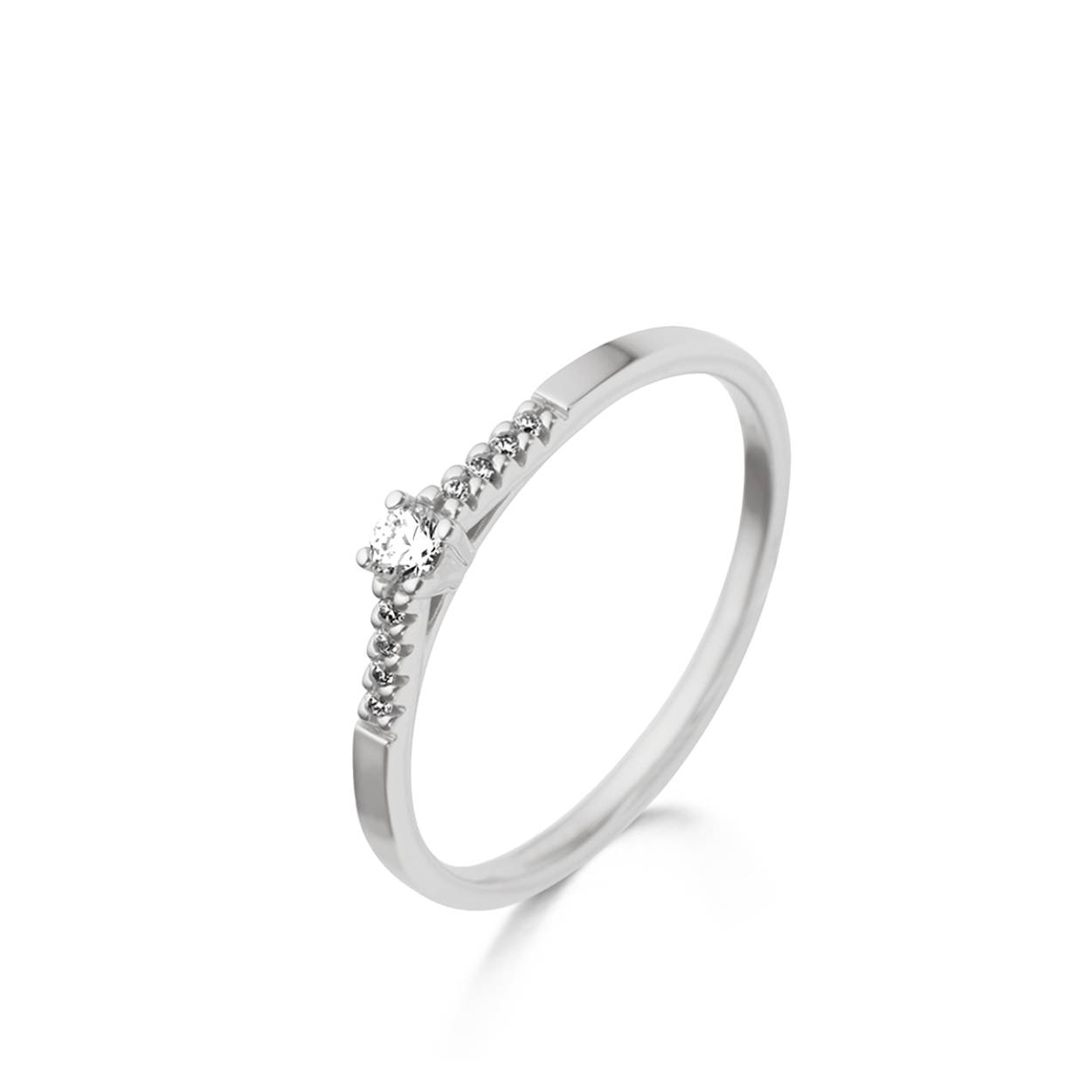 Naiomy Gold solitair wit goud 18k gezet met briljant 10p