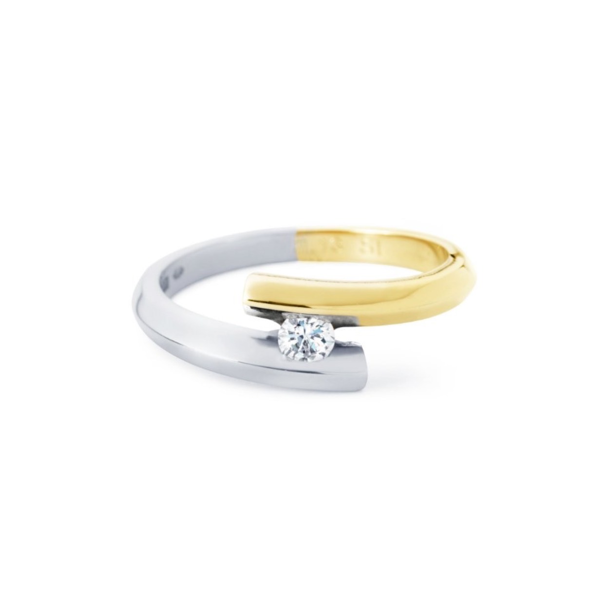 R&C ring Bicolor maat 17