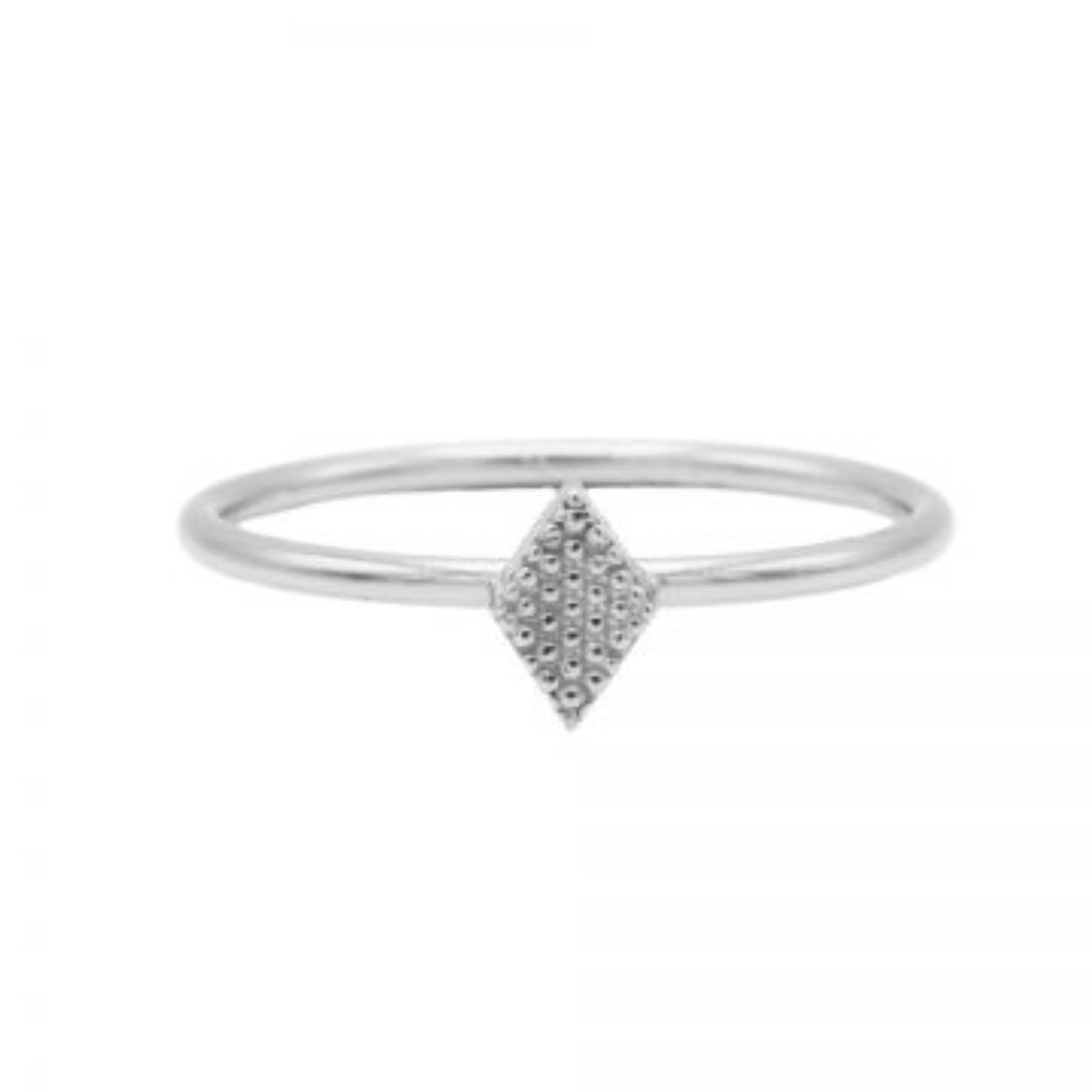 Ring Diamond Shape Silver