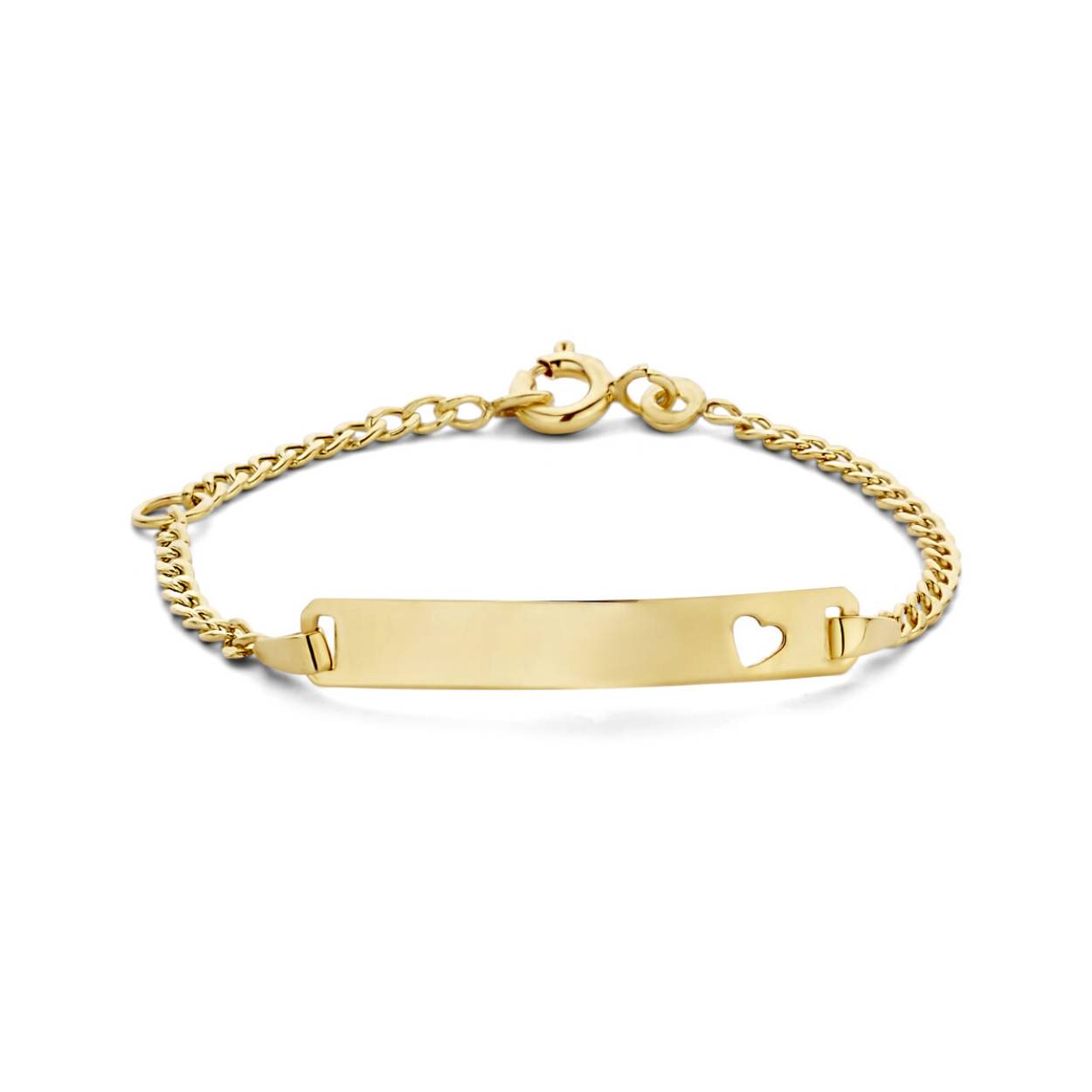 9k graveerarmband hart plaat 4,0 mm