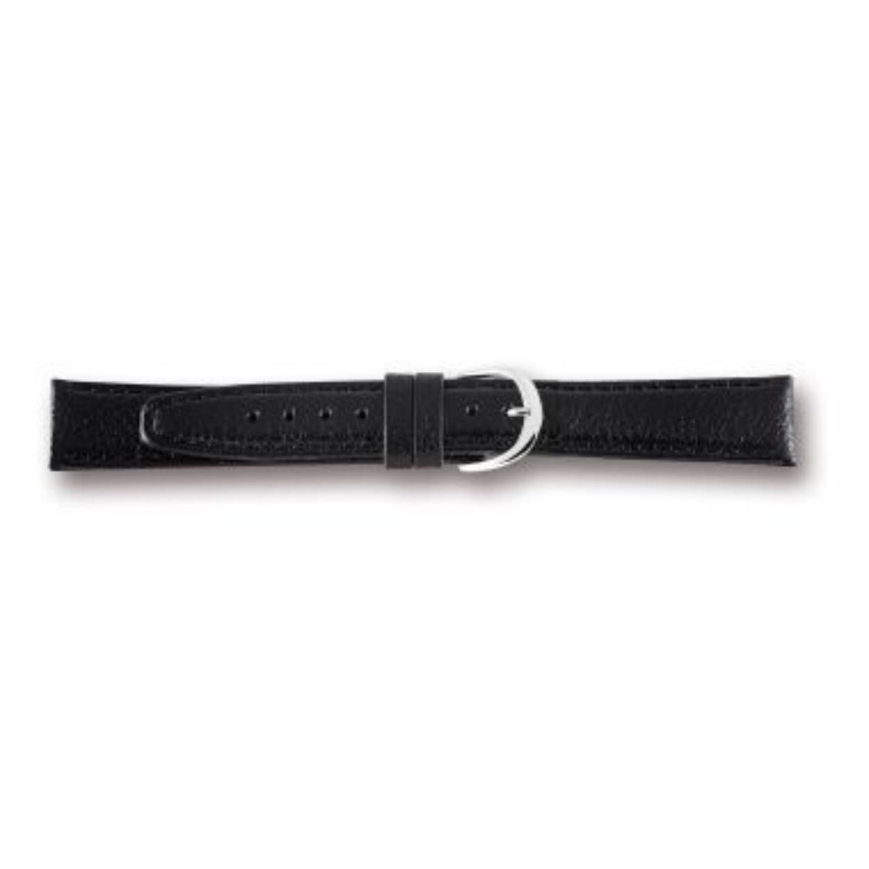 Horlogeband leder 124 zwart XL 18mm