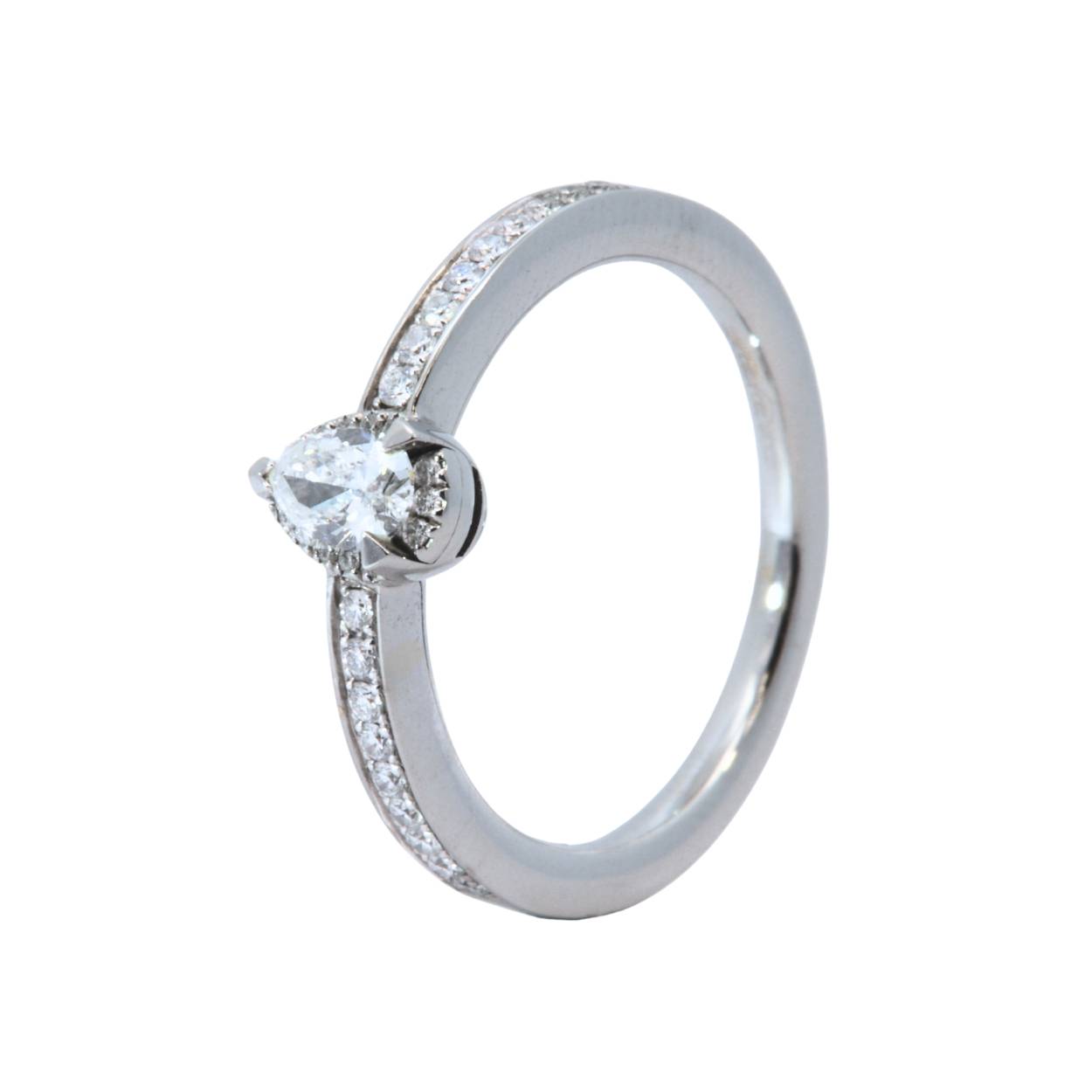 Giorgio Visconti ring in 18kt witgoud met briljanten 4gr 0.42ct
