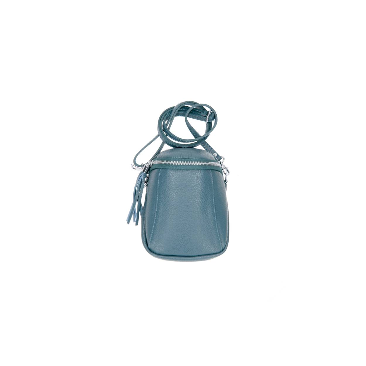 Klein handig tasje geschikt voor telefoon en nog wat andere kleine dingen.

zachte structuur
2 vakken
polyester voering
verstel/afneembare schouderriem 
Afmetingen:
Hoogte 18cm x breed 13cm x diep 8cm