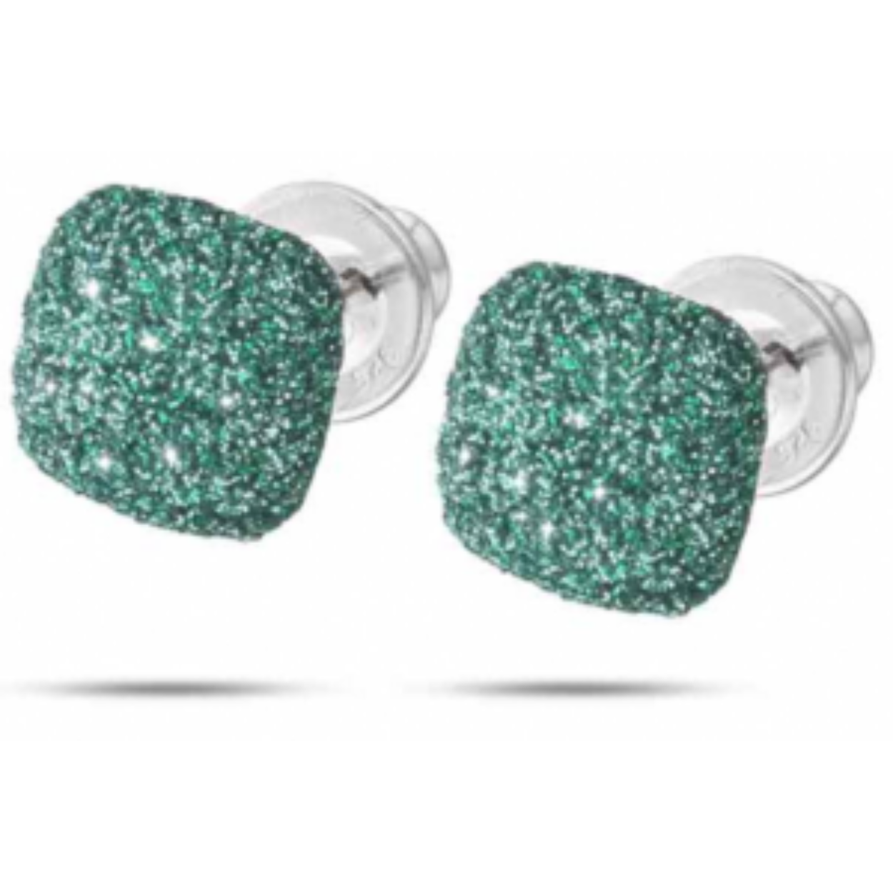 EARRINGS ZILVER GREEN C DUST WPSCO051
