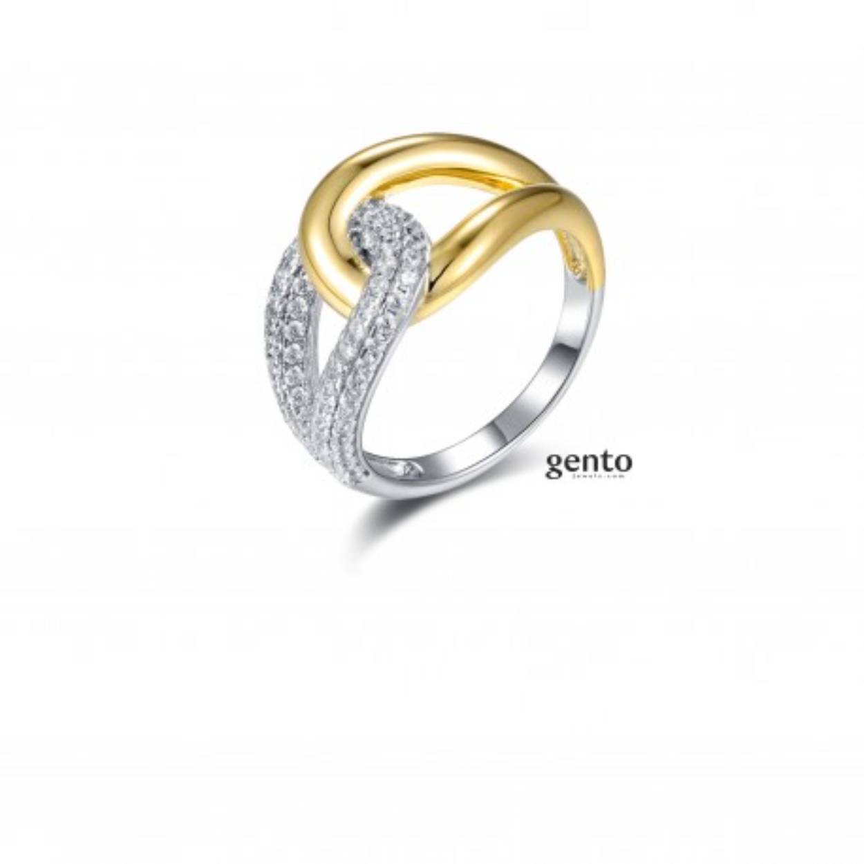 Ring gento bicolor mt56