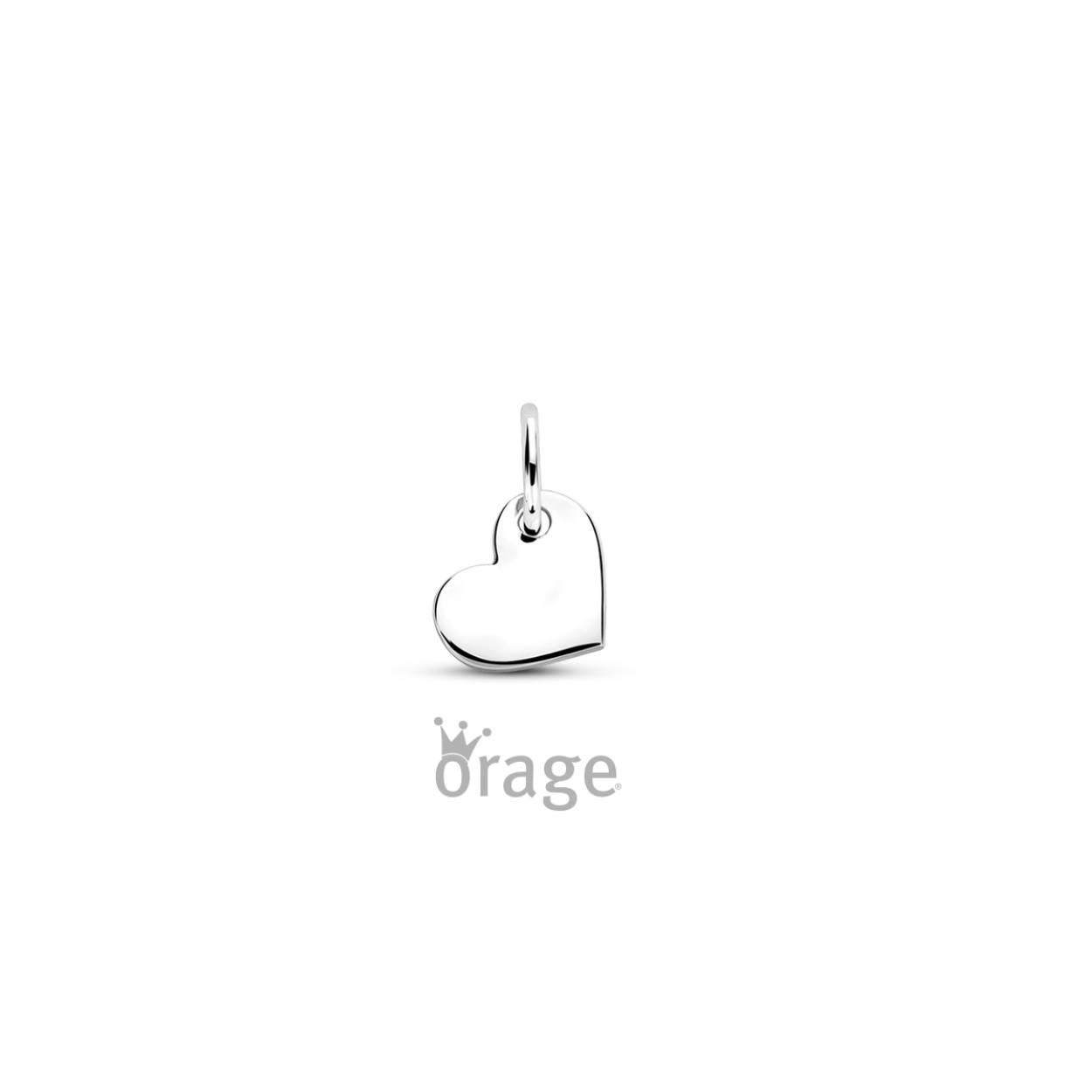 Orage Kids hanger zilver hart