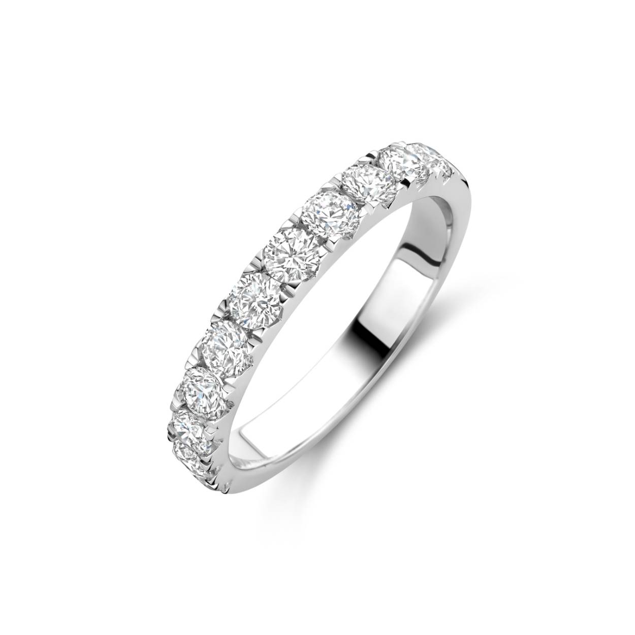 Trouwring goud 18kt met labdiamanten
