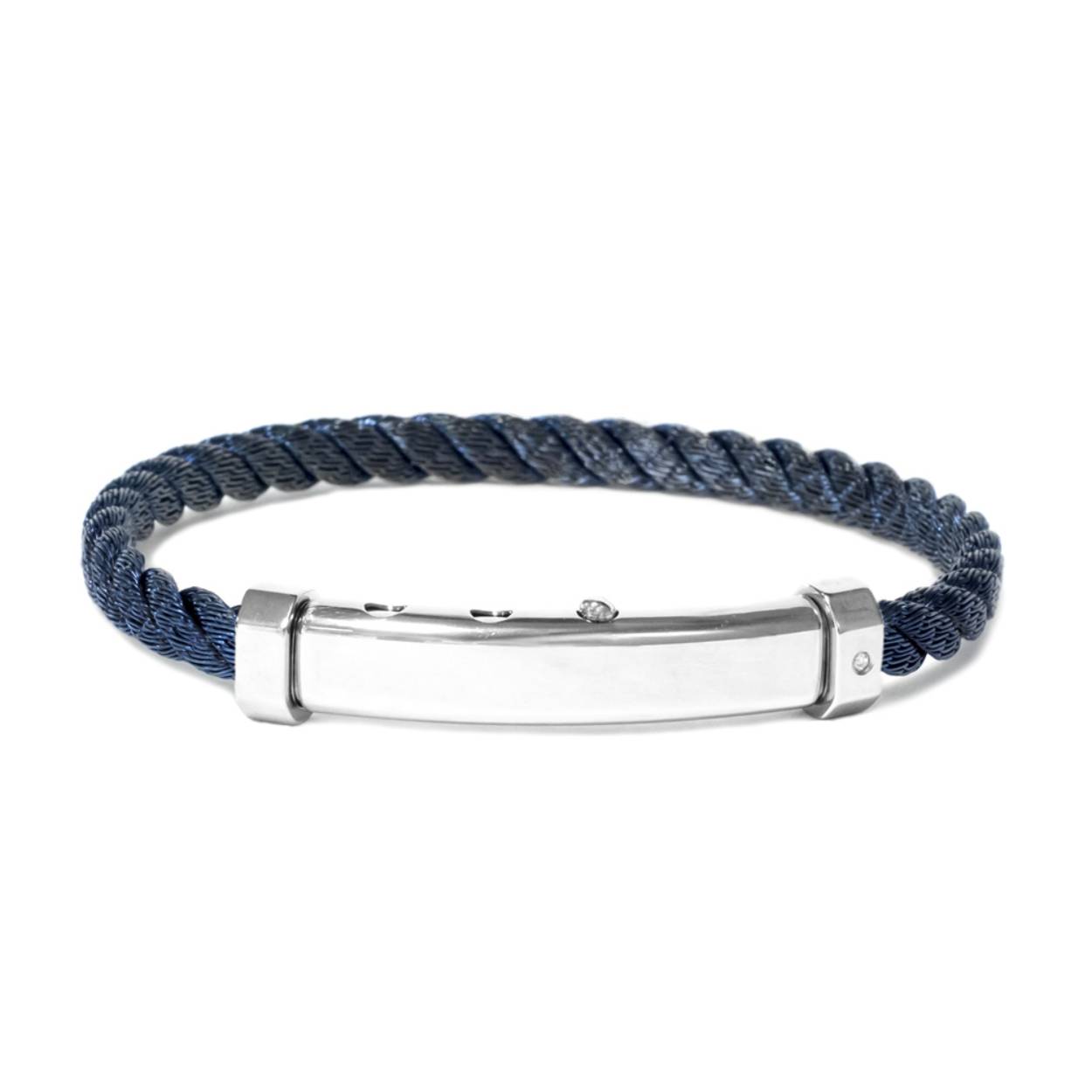 Borsari Gioielli armband edelstaal +18 krt / PVD gecoat en diamant