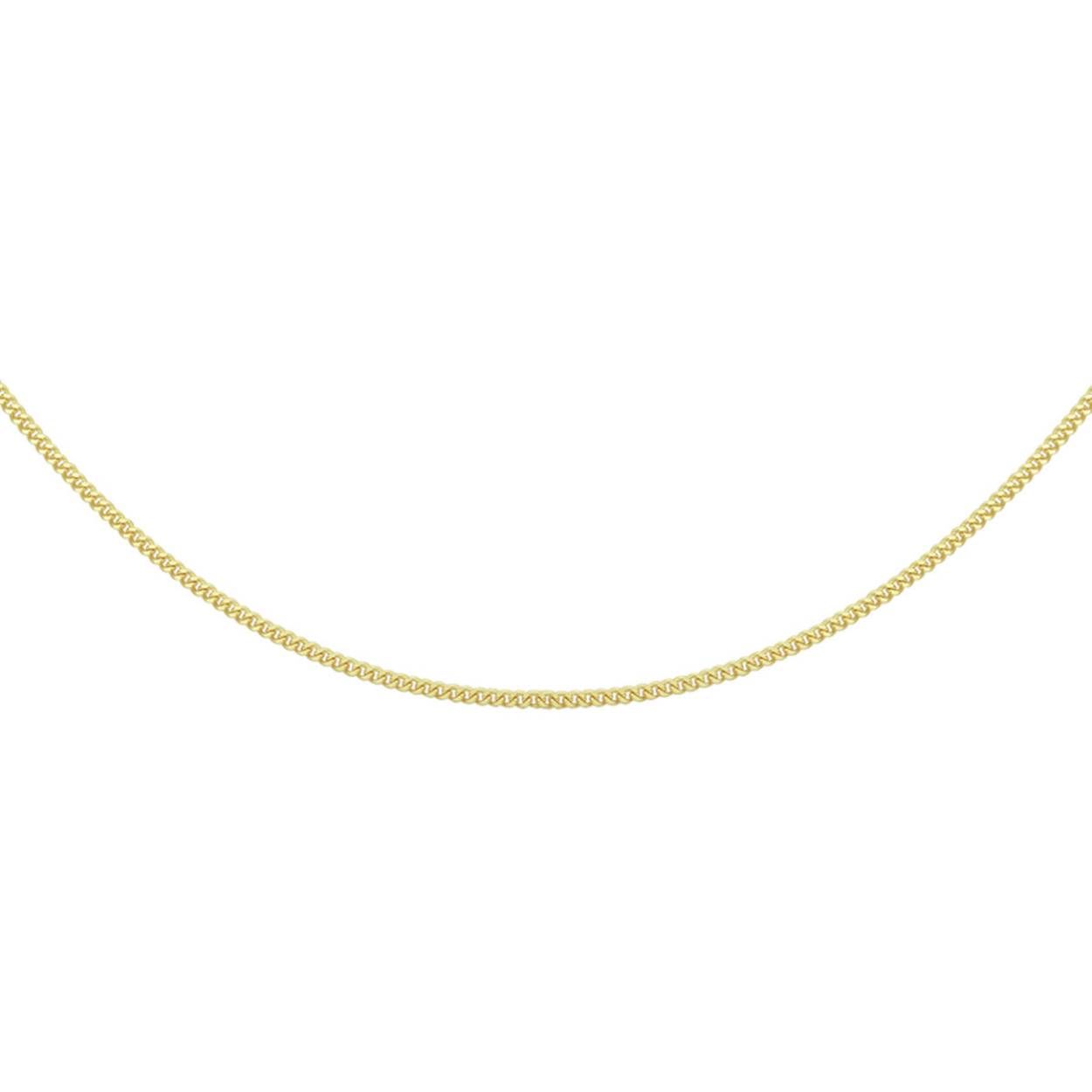 Geelgouden collier met gourmette schakel. De schakelbreedte is 1.2mm.