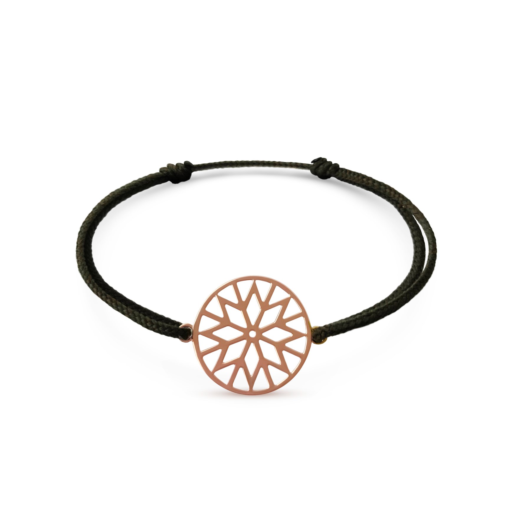 Deze signature Culet-armband in rosegoud met katoen is gemaakt van hoogwaardig 18 karaat roségoud. Prachtig te combineren met bijpassende oorsieraden, ring en collier. Tevens verkrijgbaar in witgoud en geelgoud. 