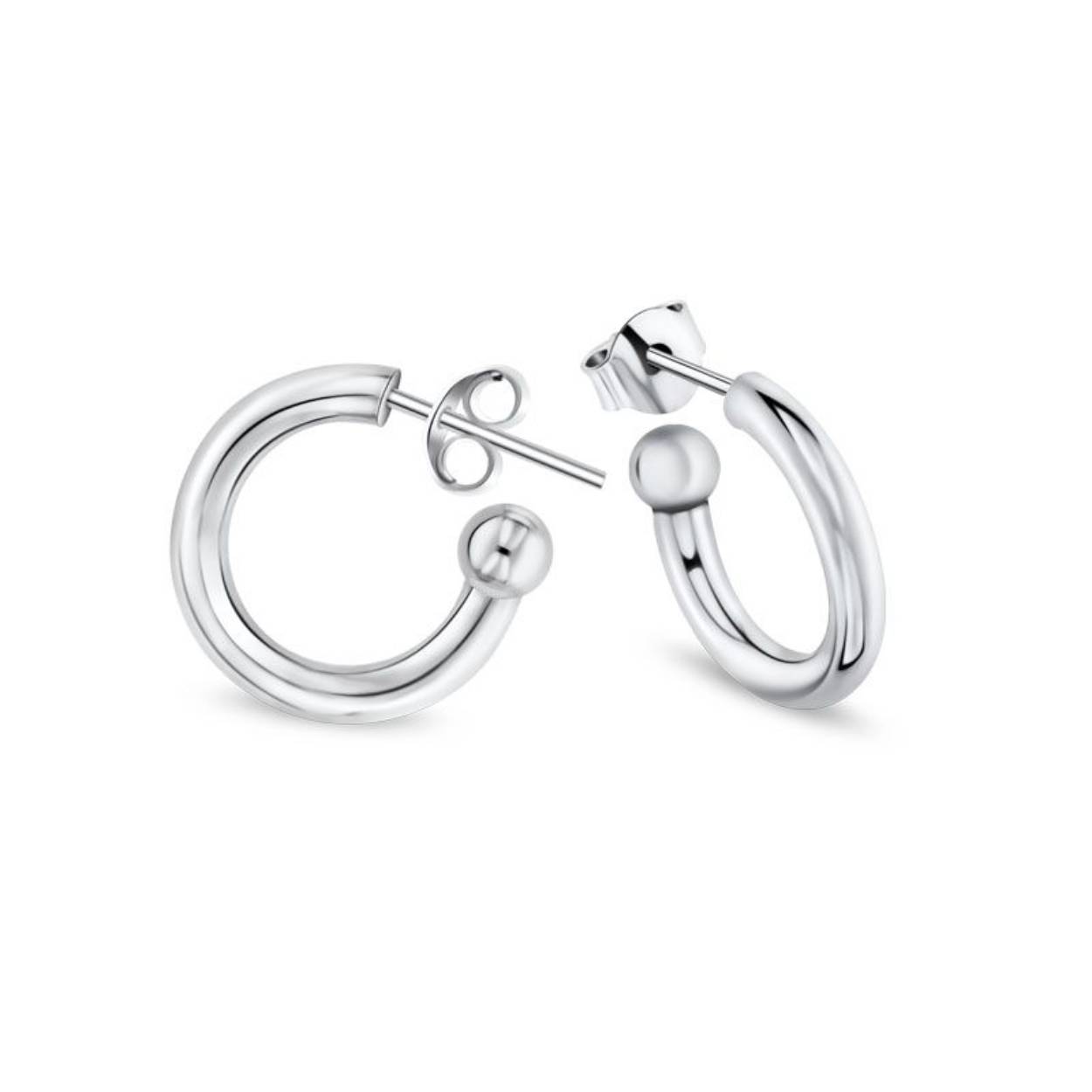 My imenso zilveren oorstekers ringen 15mm MYI-1200540