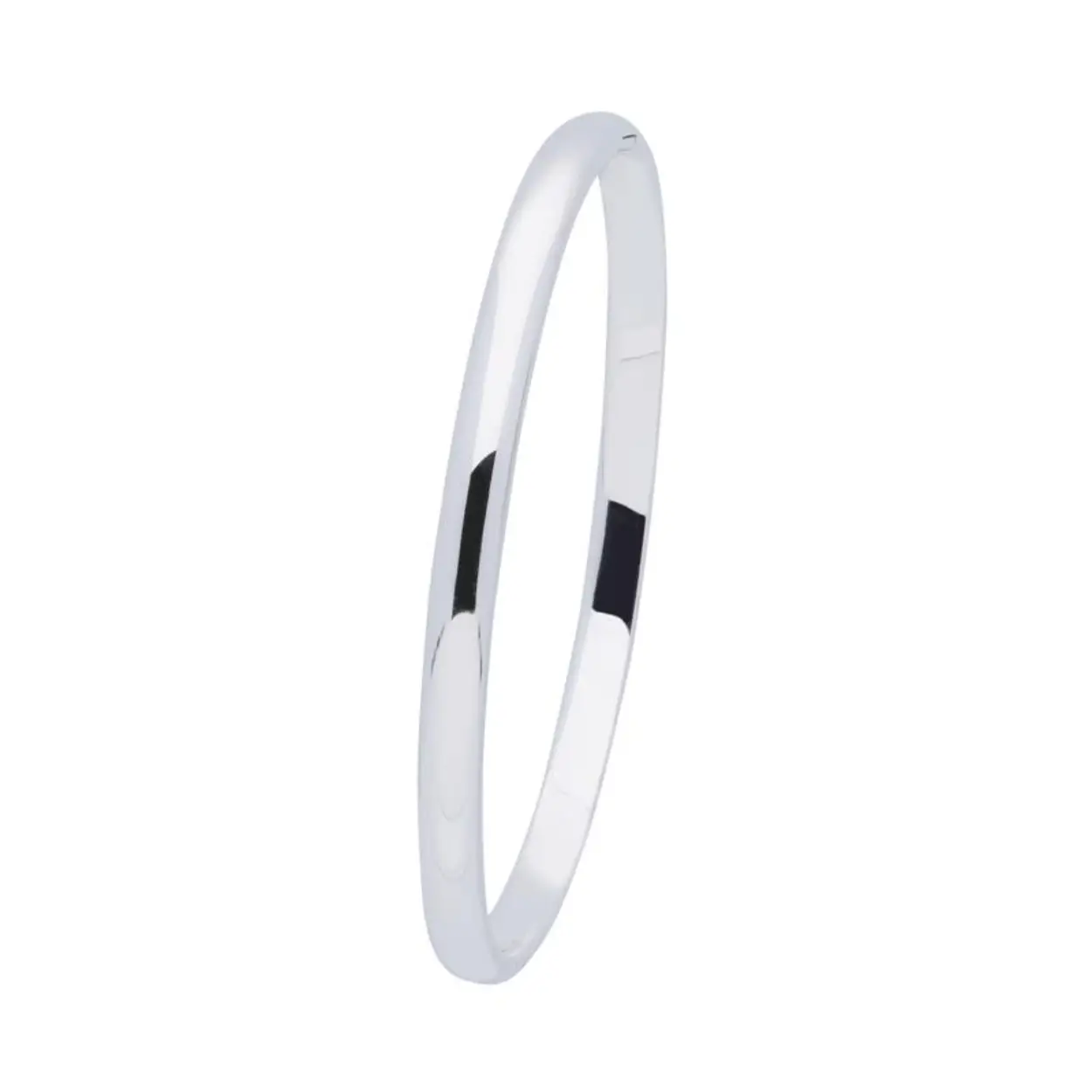 Zilver bangle ovaal 5mm doorsnede 60 mm