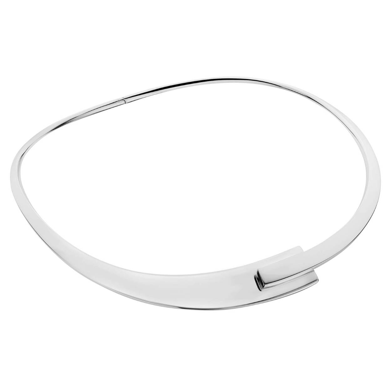 massief zilveren handgemaakte spang collier rond.