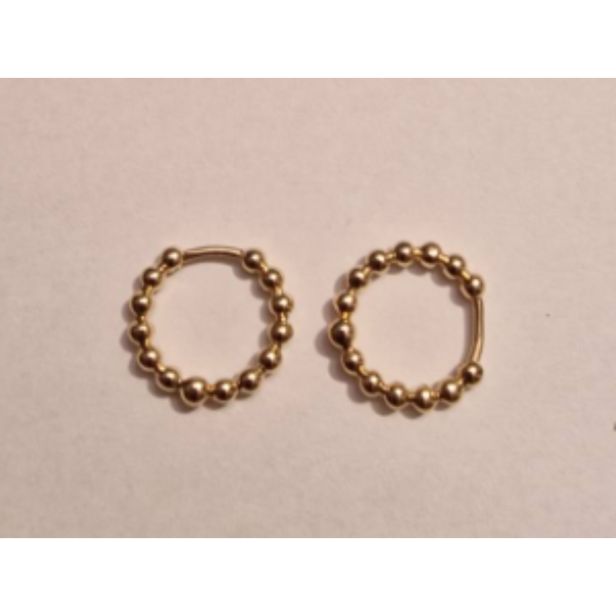 14k geelgoud bolletjes klapcreool 15 x 2.3 mm