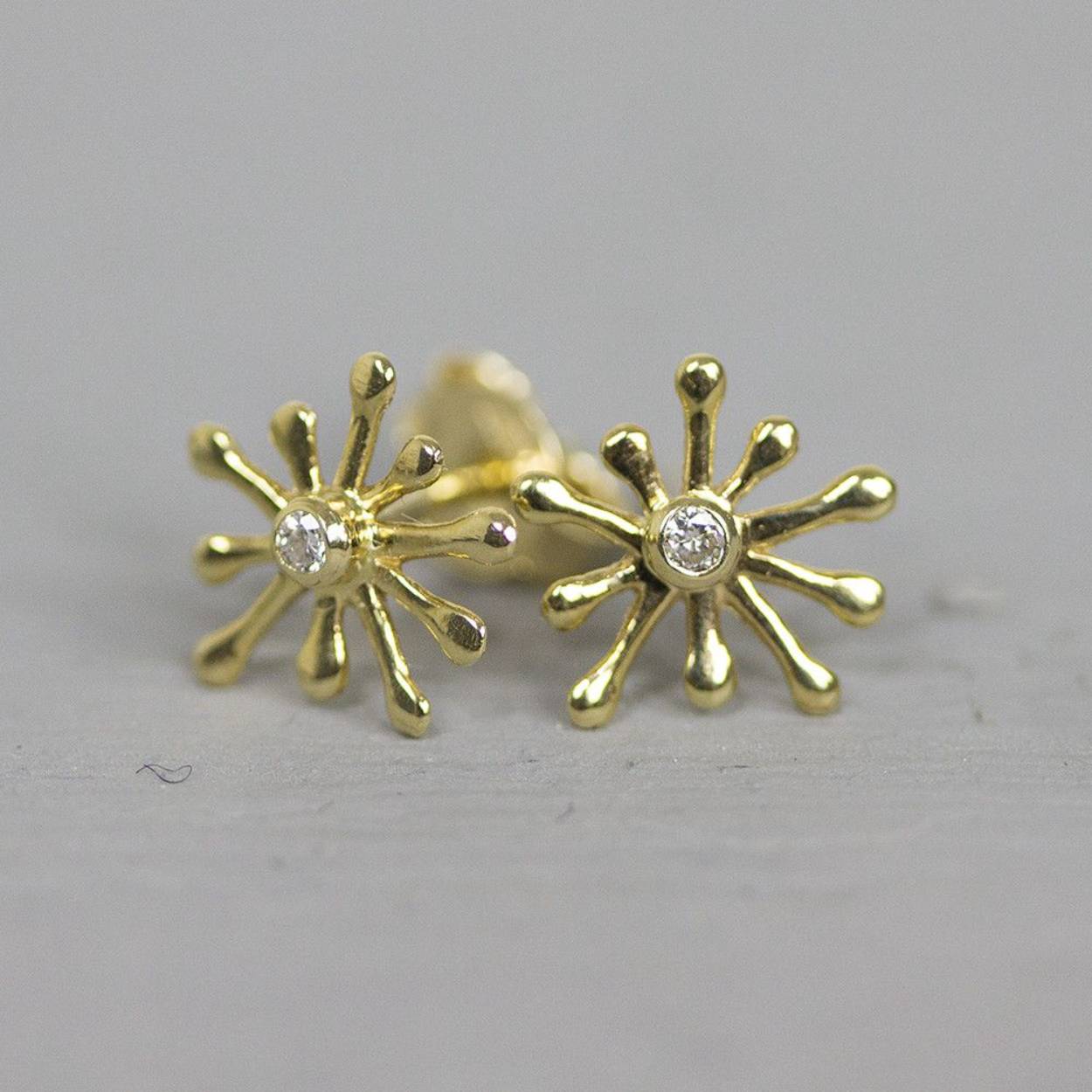 Oorstekers met diamant die sparkelen in je oren.
0.034ct