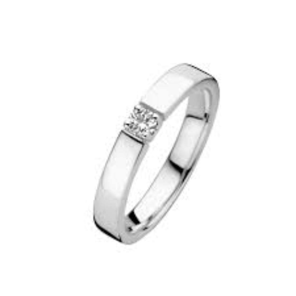 14 karaats gouden ring met briljant gelspen diamant. Deze ring uit de 
memoria collectie kan al worden geleverd met 1 steen 
en de mogelijkheid om later stenen bij te plaatsen.
Ring zoals afgebeeld is gezet met 1x0.03 crt. leverbaar
in zowel geelgoud als witgoud.