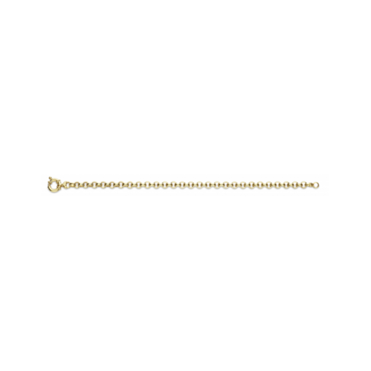 Fjory - Geelgouden jasseron armband met zilveren kern. 5.6mm,19cm - 40-J05,619