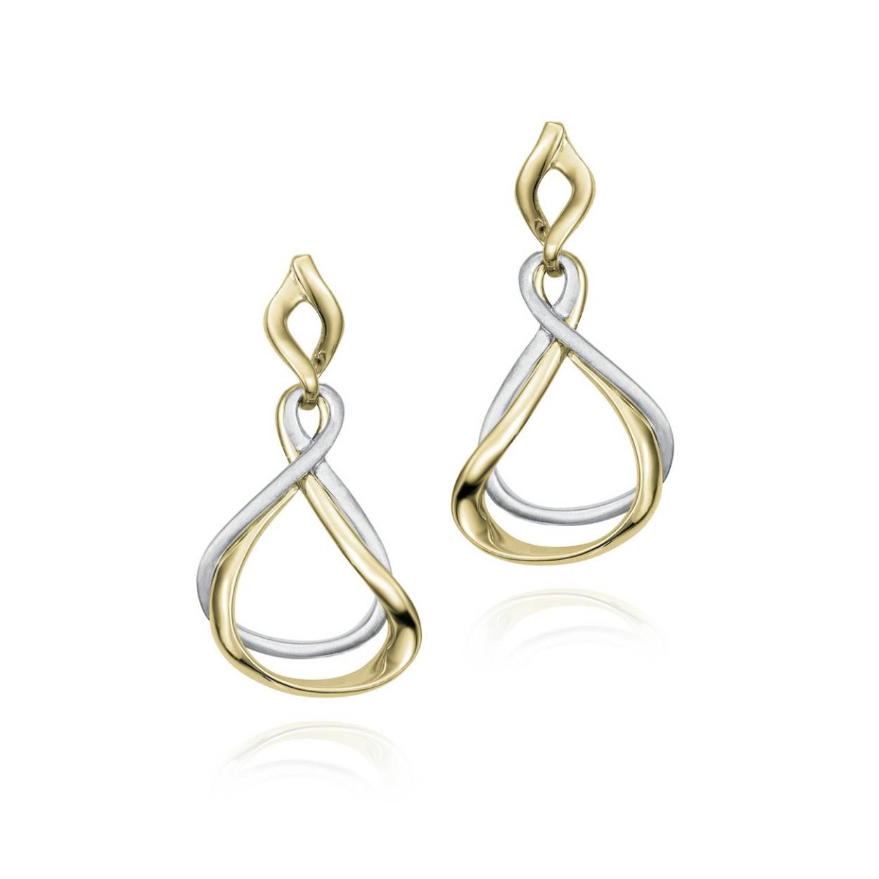Jorge Revilla oorhangers zilver met 18 krt. goldplated