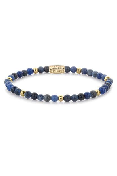 Midnight Blue - 4mm Staal verguld