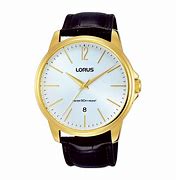 Lorus doublé herenhorloge met zwarte leren band