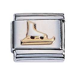 Zoppini schakel schaats

Metaal     : staal / 18 karaat goud
Kleur       : geel goud
Maten     : 9 mm
Materiaal : Staal, emaille , Goud
Modelnr  : 302.017


