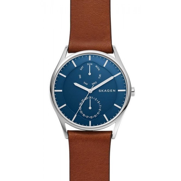 Skagen unisex horloge met multifunctie blauwe wijzerplaat
