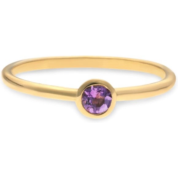 Laat je betoveren door de betoverende schoonheid van de AN-K14-46466AM 14k gouden geboortesteen ring februari amethist van Swing Jewels. Deze prachtige ring is een perfecte combinatie van verfijning en elegantie, waardoor het een tijdloos stuk is dat elke outfit aanvult.

Deze schitterende ring is vervaardigd uit 14 karaat geelgoud en is voorzien van een levendige paarse amethist, wat resulteert in een unieke en elegante uitstraling. Deze ring is perfect voor dames die op zoek zijn naar een subtiel maar opvallend sieraad dat hun persoonlijkheid en stijl perfect weerspiegelt.