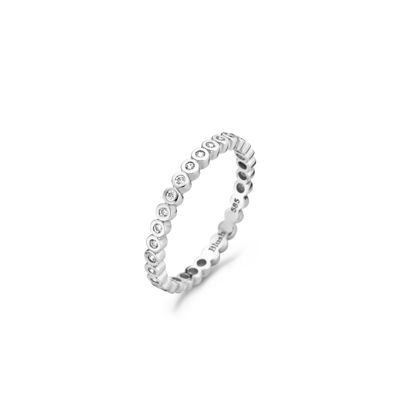 Blush Ring 1120WZI -  Wit Goud (14Krt.) met Zirconia - Maat 54