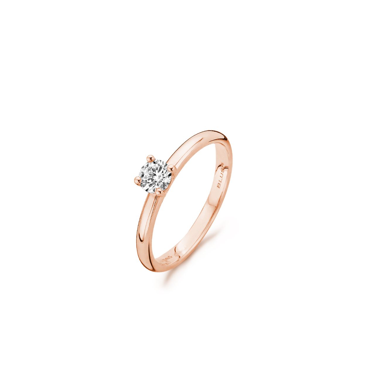Blush Ring 1132RZI -  Rosé Goud (14Krt.) met Zirconia - Maat 54
