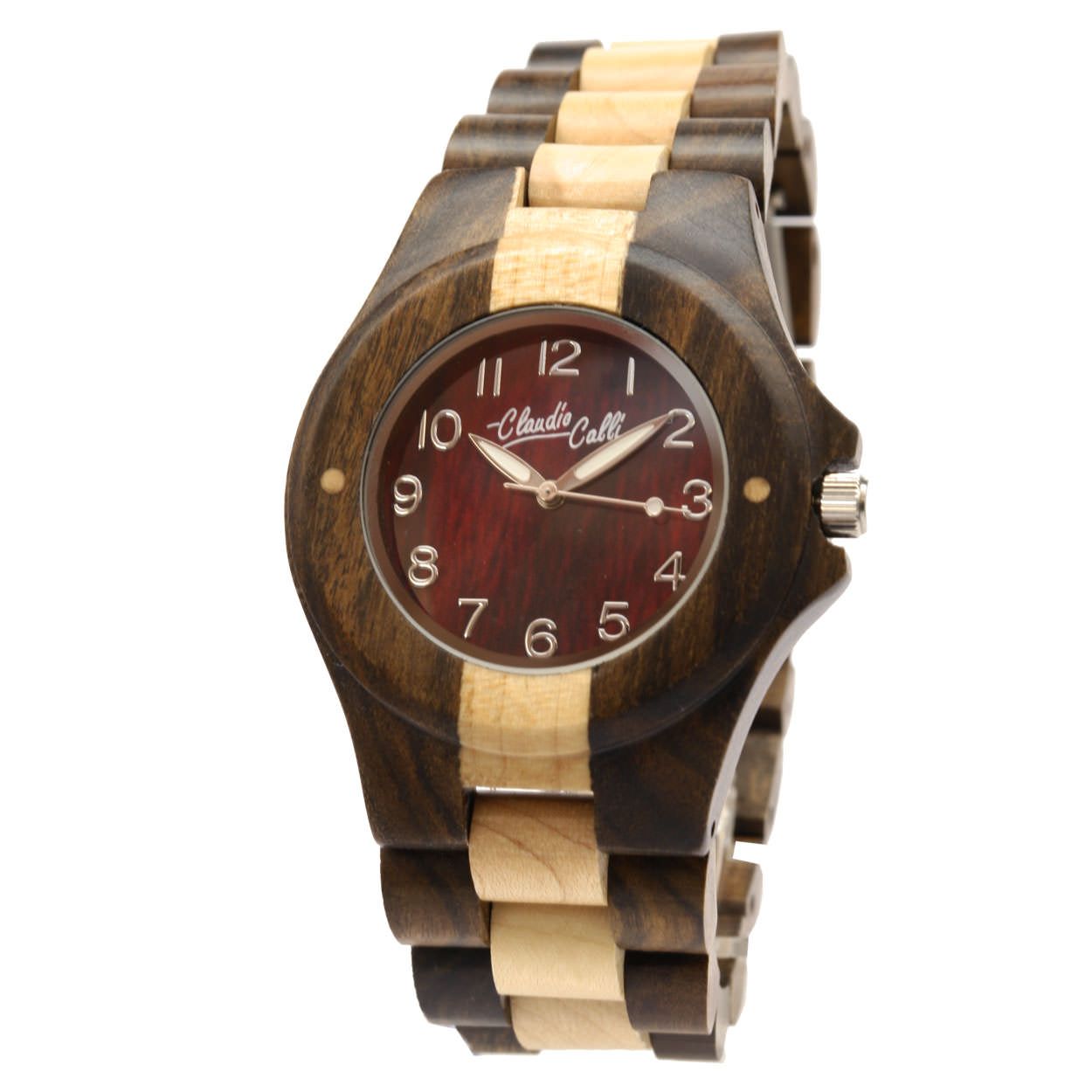 Duurzaam houten dameshorloge van Claudio Calli.