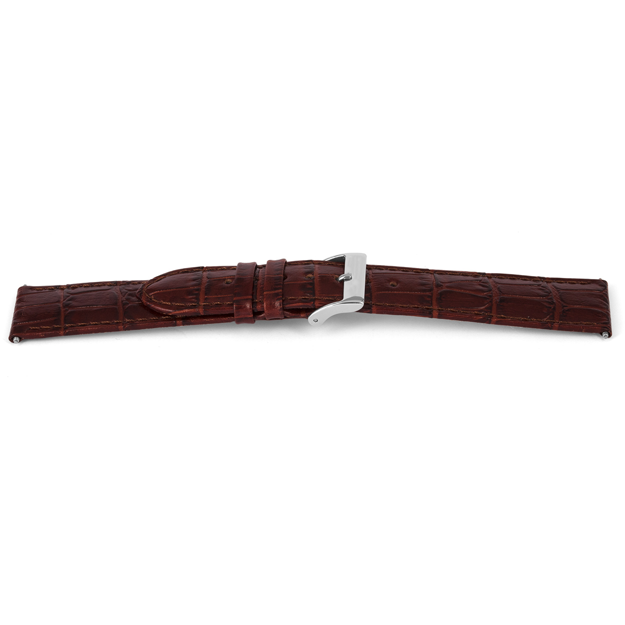 Italiaans lederen horlogeband, roodbruin, glad en gestikt. 
Kleur band: Roodbruin
Band dikte: 2.5mm
Band lengte: 70/110mm
Band breedte: 14x12mm
Gesp: All Stainless Steel
Bekleding binnenband: Nubuck
Gestikt: Ja
Pushpin: Inclusief
Hypoallergeen: Ja
Waterproef: Nee
EAN: 4782586341529