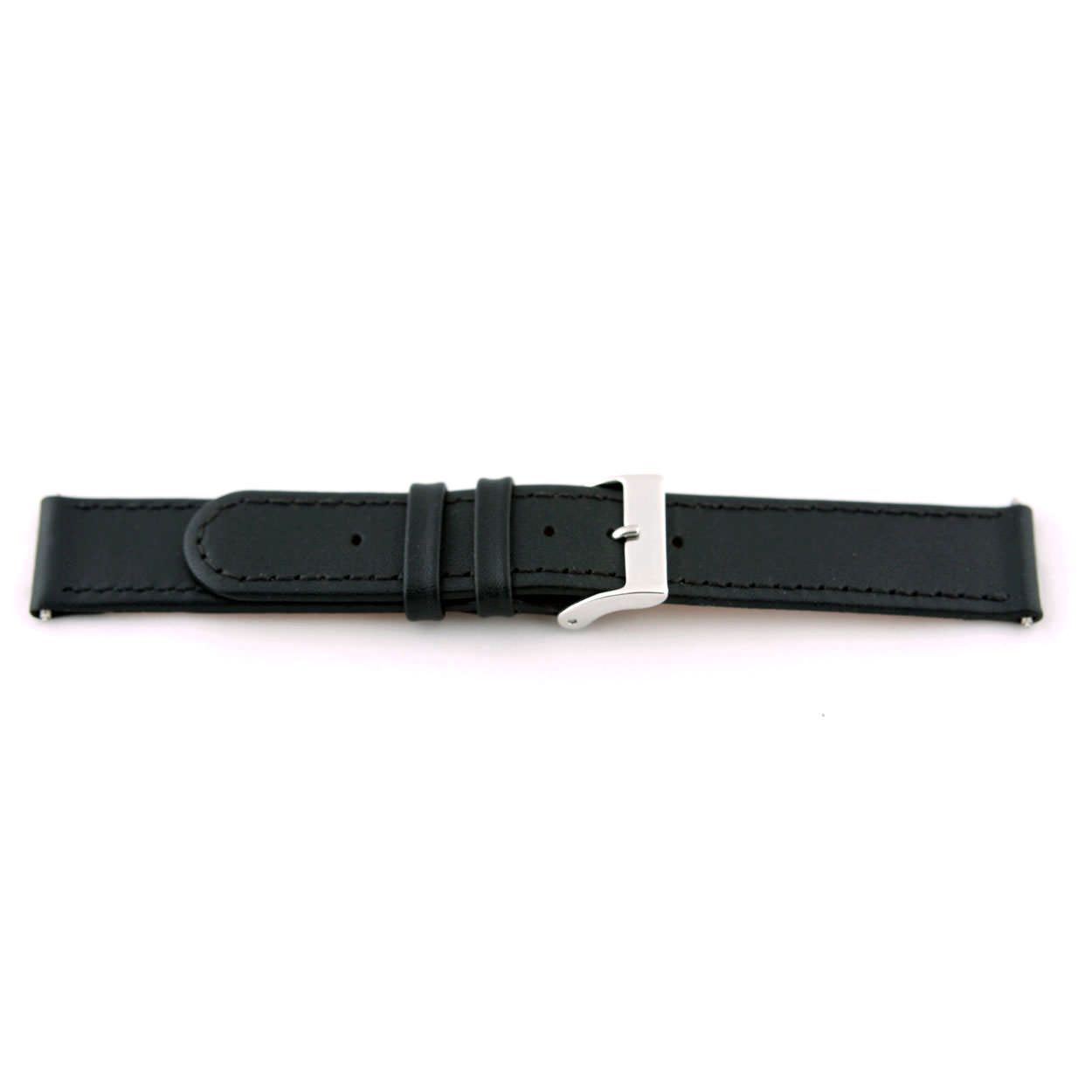 Italiaans lederen horlogeband, zwart glad en gestikt. 
Kleur band: Zwart
Band dikte: 2.3mm
Band lengte: 70/110mm
Band breedte: 12x12mm
Gesp: All Stainless Steel
Bekleding binnenband: beige leder
Gestikt: Ja
Pushpin: exclusief
Hypo allergeen: Ja
Waterproef: Nee
EAN; 4780258634214