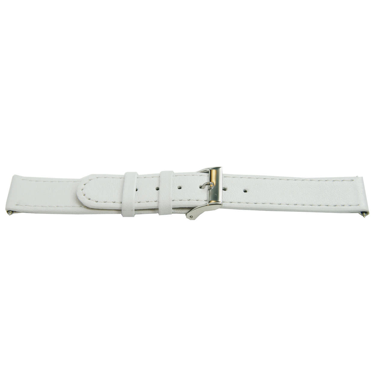 Italiaans lederen horlogeband, J46 wit glad en gestikt. 
Kleur band: Wit
Band dikte: 2.3mm
Band lengte: 75/115mm
Band breedte: 16x16mm
Gesp: All Stainless Steel
Bekleding binnenband: Nubuck
Gestikt: Ja
Pushpin: Inclusief
Hypo allergisch: Ja
EAN: 4780258635327