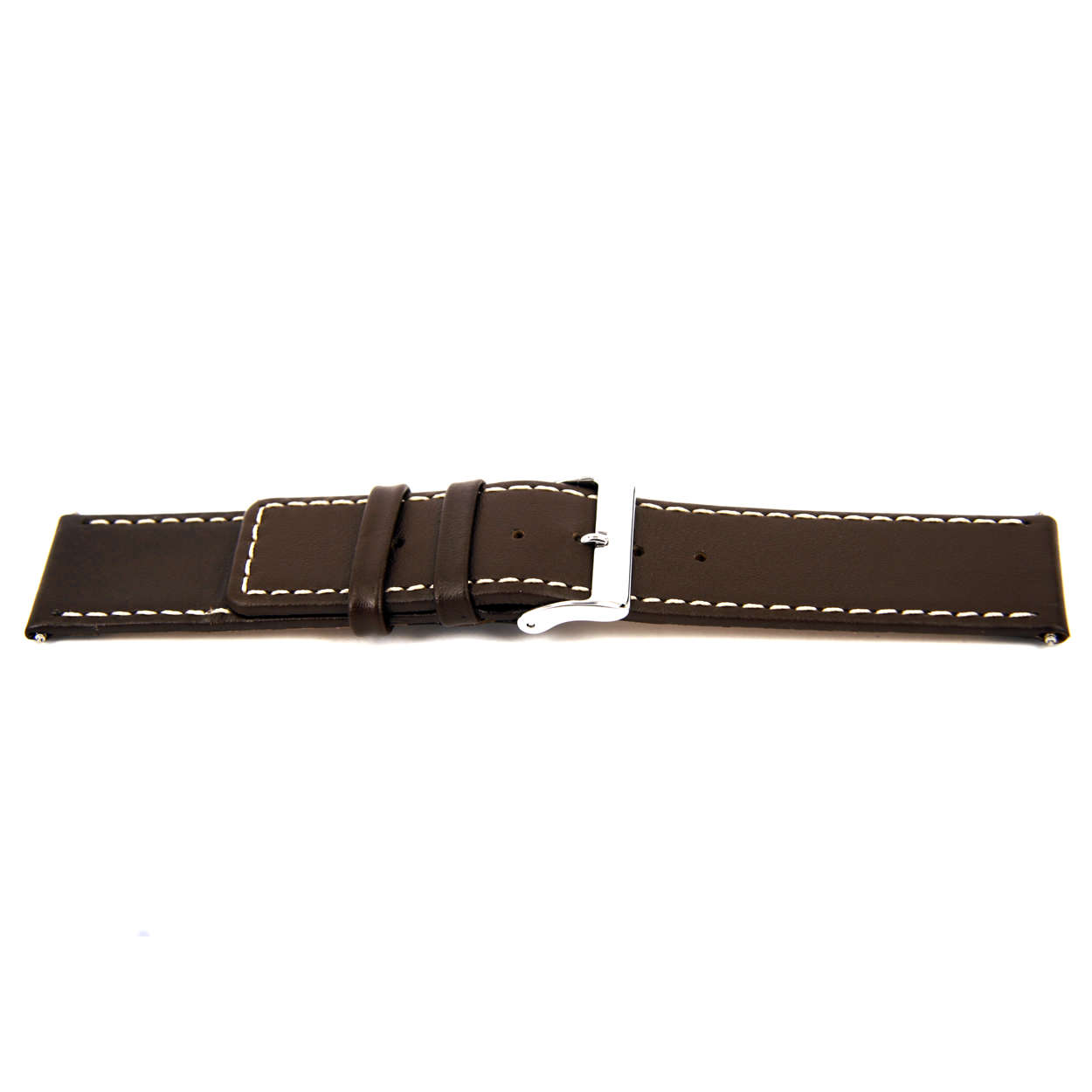 Italiaans lederen horlogeband J43/TMB80,donker bruin, glad en gestikt. 
Kleur band: Donker bruin
Band dikte: 2.4mm
Band lengte: 75/115mm
Band breedte: 26x26mm
Gesp: Edelstaal 
Bekleding binnenband: Nubuck
Gestikt: Ja Beige
Pushpin: Inclusief
Waterproef: Nee
NFC Chip: Nee
Hypo-allergeen: Ja
EAN: 4782586371830