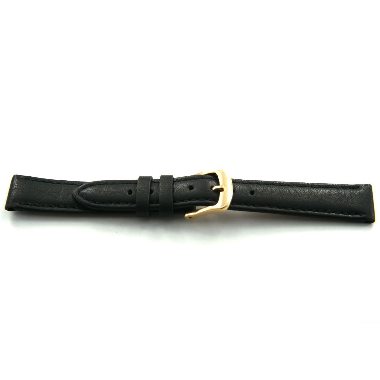 Lederen horlogeband zwart G12, zacht en  gestikt.
Kleur band: Zwart
Band dikte: 2.7
Band lengte: 75/105mm
Band breedte: 17mm
Gesp: All Stainless Steel
Bekleding binnenband: Glad leer
Gestikt: Ja
Pushpin: Exclusief
Hypo allergisch: -