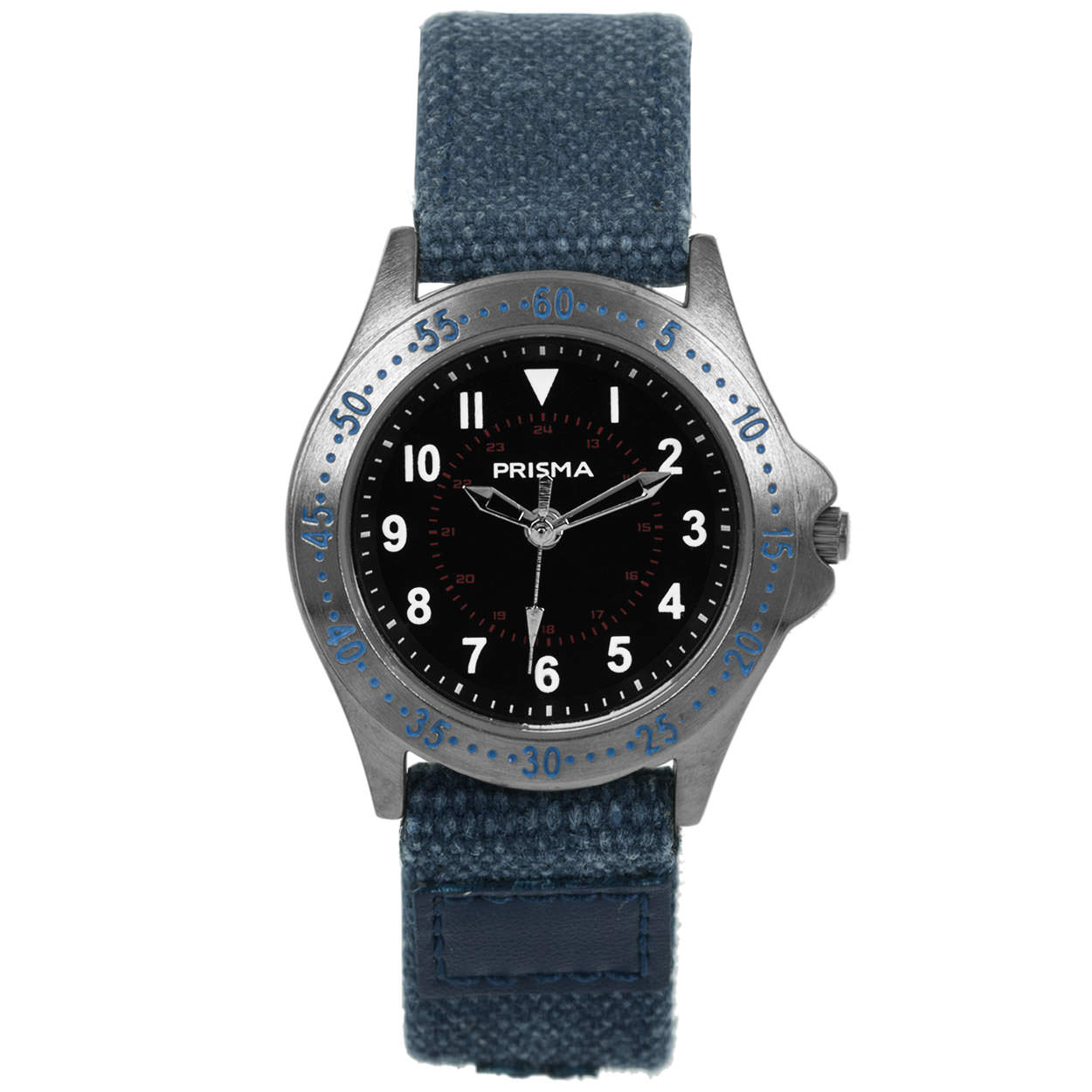 Algemeen
Geslacht: jongens
Model: CW.258

Voordelen
– band canvas blauw (blauw kleurig stiksel)
– wijzerplaat zwart met witte cijfers (arabisch)
– duidelijke tijdsweergave
– spat waterdicht: handenwassen,regen
– quartz
– maat kast 31,5mm (breedte) 8mm (dikte)