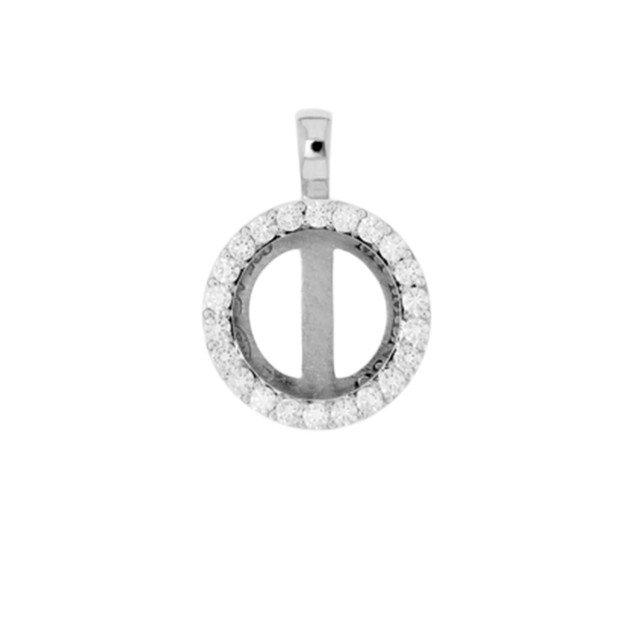MY iMenso Piccola (14mm) medaillon with CZ-stones (925/rhod-plated)