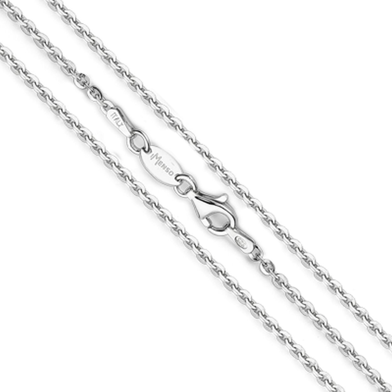 zilver collier 46 cm lengte