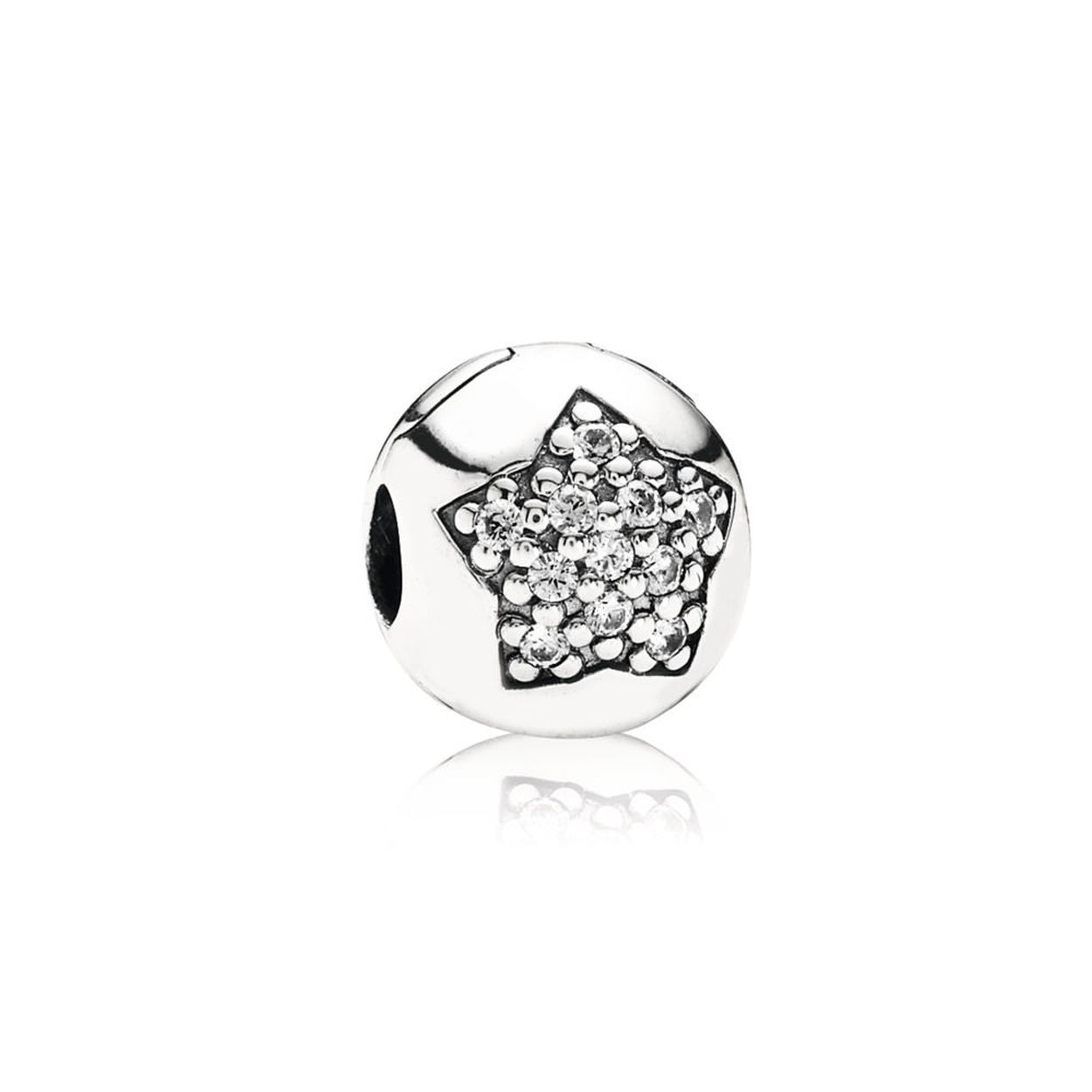 Pandora - Zilveren clip met zirconia sterretje - 791058CZ
