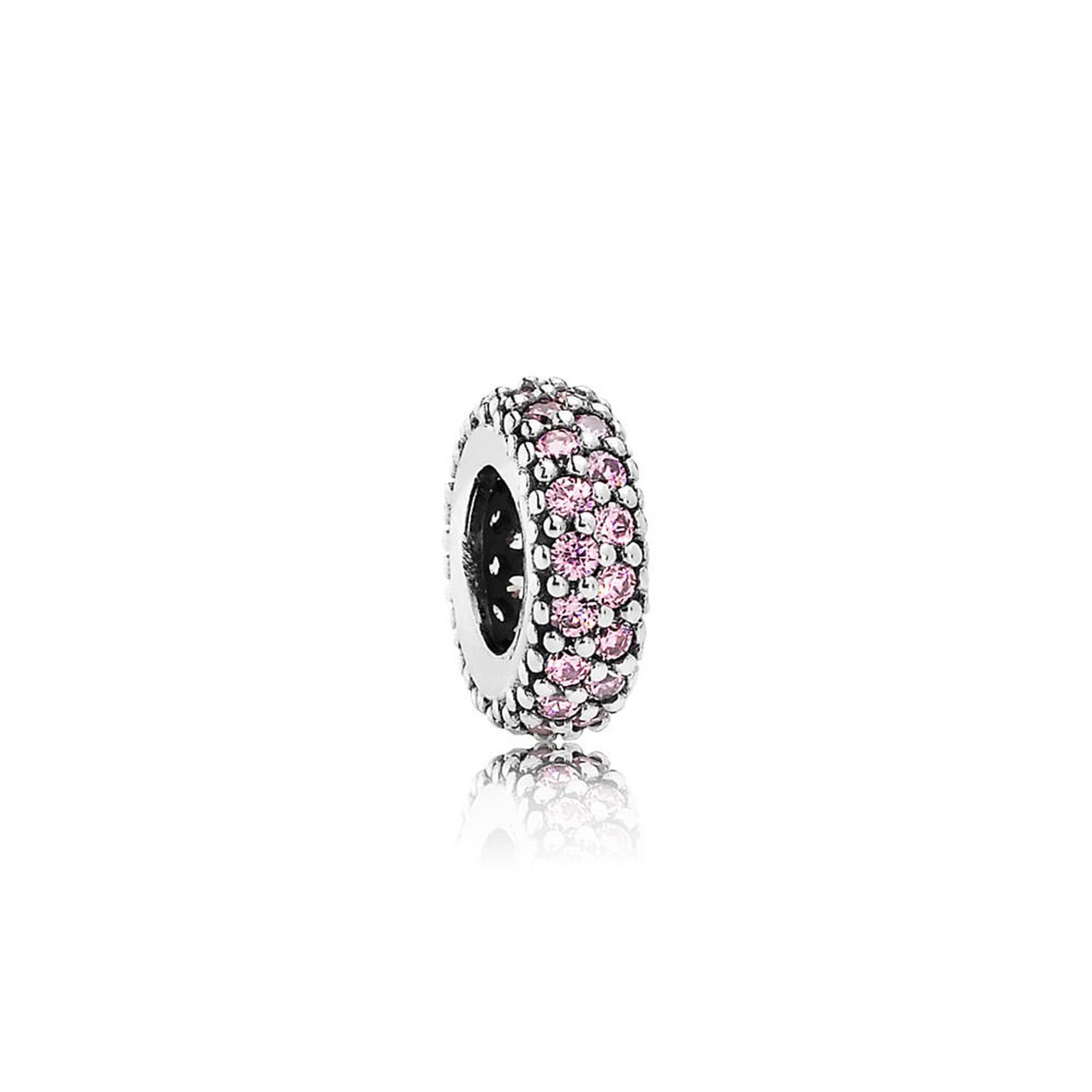 Spacer pav'e9 licht rose zirco