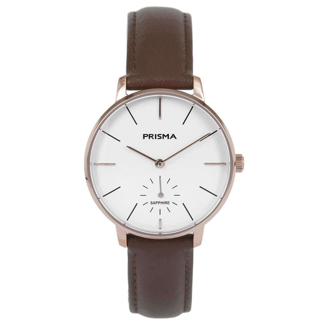Prisma horloge 1441 dames edelstaal saffierglas 5 ATM


– band echt leer bruin (bruin kleurig stiksel)
– wijzerplaat creme met roségoudkleurige streepjes
– glas is zeer krasvast
– designedin the Netherlands
– spat waterdicht: handenwassen, regen
– quartz
– maat kast 32mm (breedte) 8,35mm (dikte)