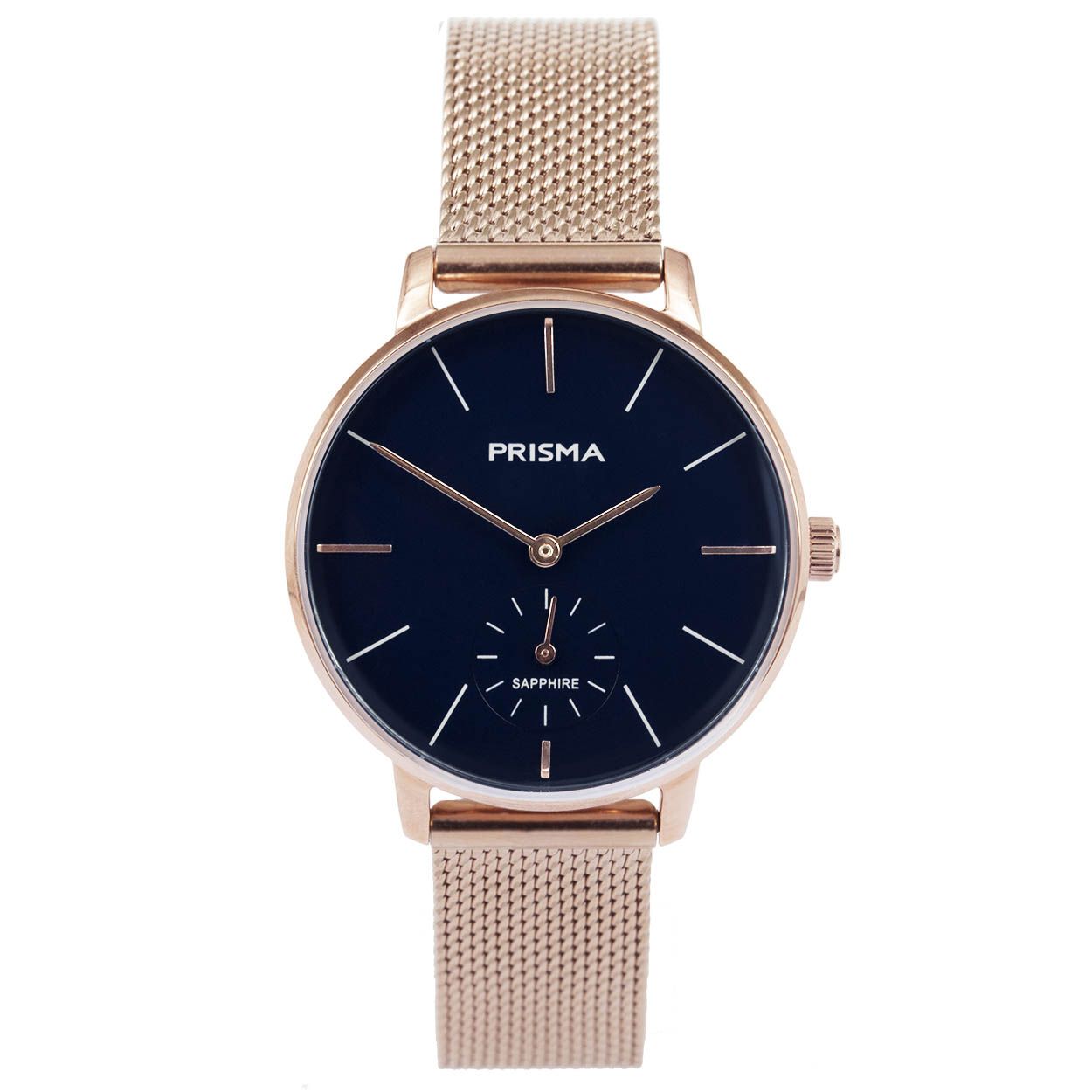 Prisma horloge 1443 dames edelstaal saffierglas 5 ATM

Algemeen
Geslacht: dames
Model: P.1443

Voordelen
– milanese band met verfijnde schakels
– band edelstaal roségoudkleurig
– wijzerplaat blauw met goudkleurig streepjes
– glas is zeerkrasvast
– naadloze aansluiting door vrij verstelbare sluiting
– designed in the Netherlands
– spat waterdicht: handenwassen, regen
– quartz
– maat kast 32mm (breedte) 8,35mm (dikte)