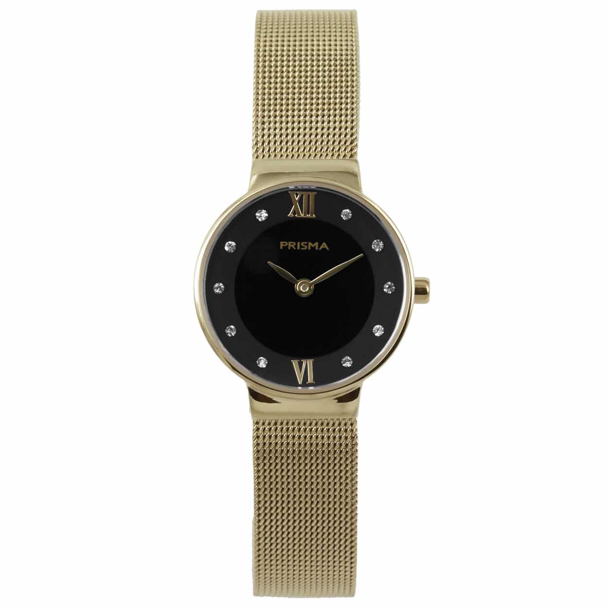Prisma horloge P.1459 dames edelstaal

Algemeen
Geslacht: dames
Model: P.1459

Voordelen
– milanese band met verfijnde schakels
– band edelstaal goudkleurig
– wijzerplaat zwart met sier diamanten
– naadloze aansluiting door vrij verstelbare sluiting
– extra harde duurzame laag
– glas is krasvast
– spat waterdicht: handenwassen, regen
– quartz
– maat kast 25mm (breedte) 6mm (dikte)