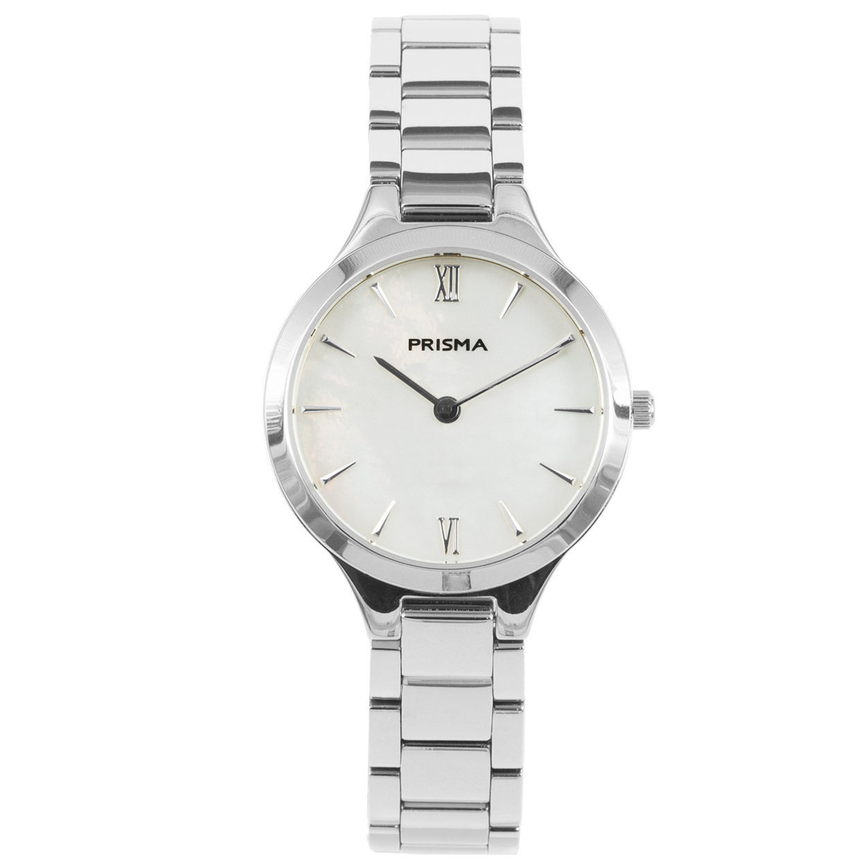 Prisma horloge P.1460 dames edelstaal 5 ATM 

Algemeen
Geslacht: dames
Model: P.1460

Voordelen
- band edelstaal zilver
- wijzerplaat parelmoer met zilvere streepjes
- compacte sluiting met extra draagcomfort
- spat waterdicht: handenwassen, regen
- quartz
- maat kast 28mm (breedte) 6,5mm (dikte)