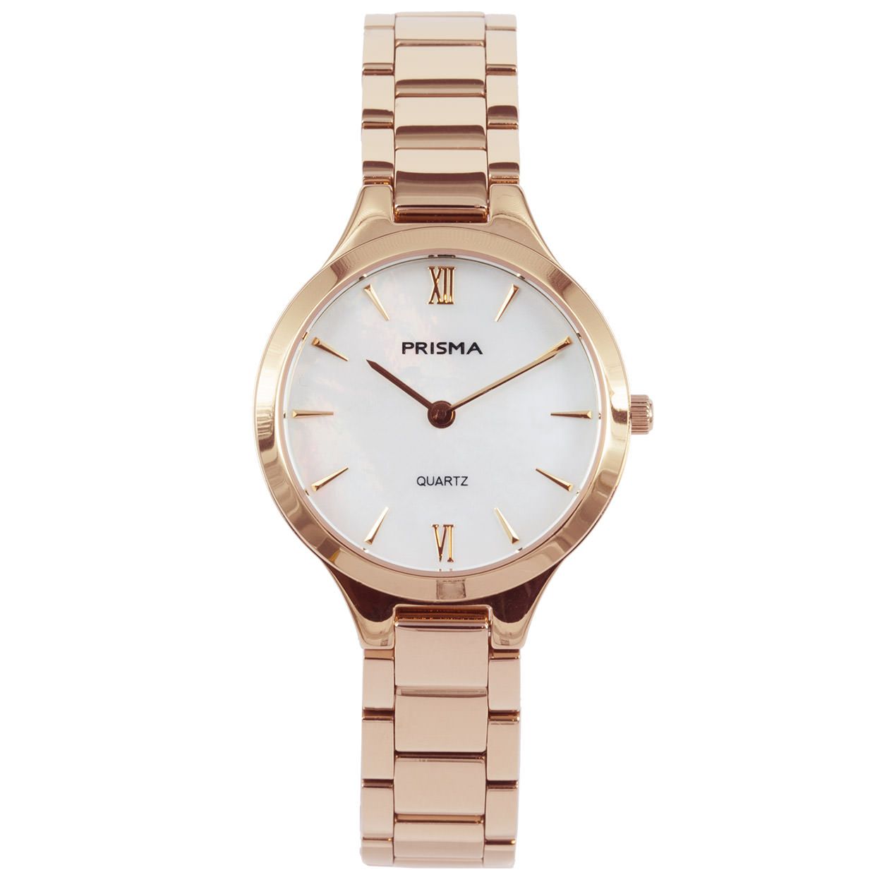 Prisma horloge P.1463 dames edelstaal 5 ATM

Algemeen
Geslacht: dames
Model: P.1463

Voordelen
– band edelstaal roségoudkleurig
– wijzerplaat parelmoer met roségoudkleurig streepjes
– compacte sluiting met extra draagcomfort
– spat waterdicht: handenwassen, regen
– quartz
– maat kast 28mm (breedte) 6,5mm (dikte)