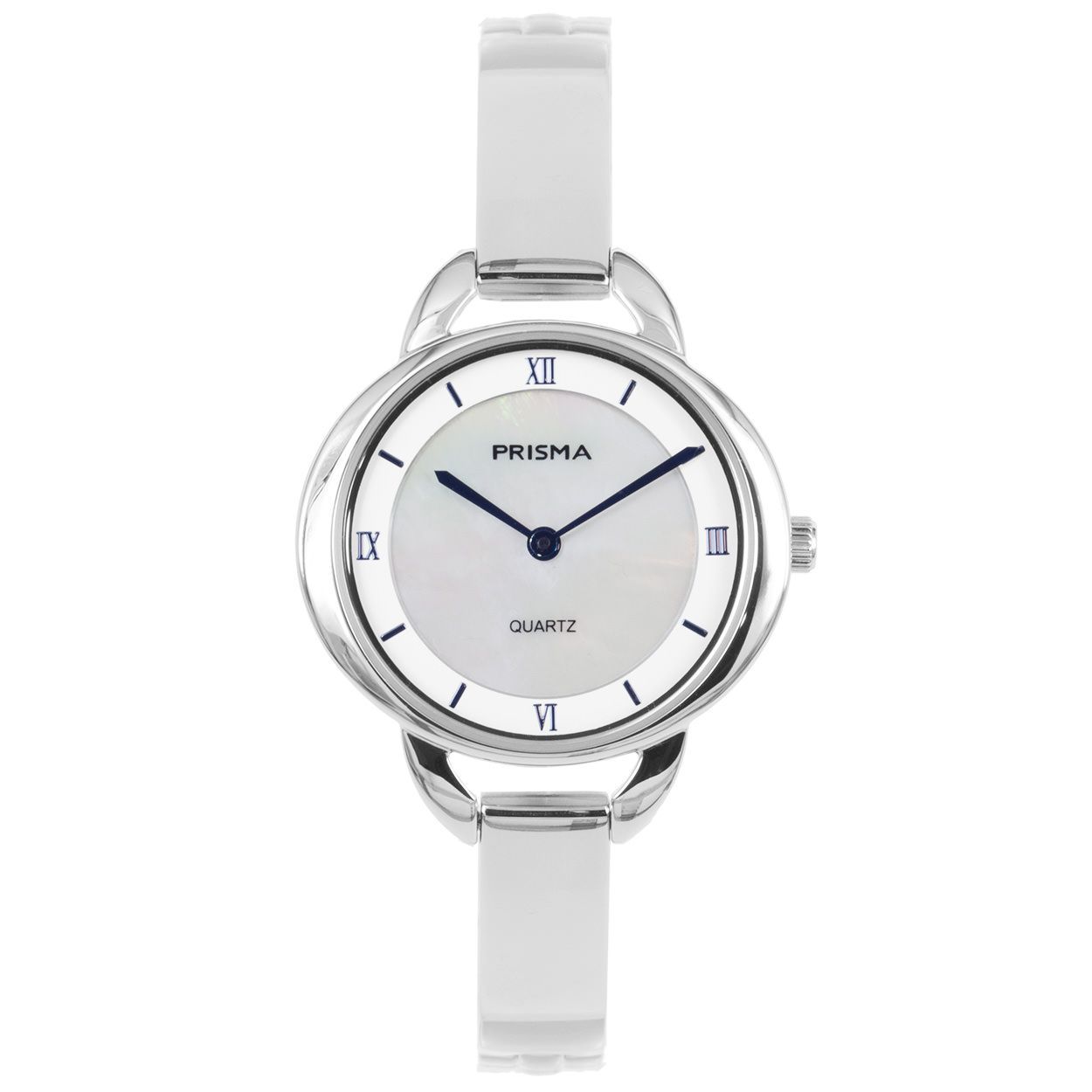 Prisma horloge P.1465 dames edelstaal 5 ATM 

Algemeen
Geslacht: dames
Model: P.1465

Voordelen
- band edelstaal zilver
- wijzerplaat parelmoer met blauwe romeinse cijfers
- luxueuze uitstraling door romeinse cijfers
- ovaal design
- spat waterdicht: handenwassen, regen
- quartz
- maat kast 30mm (breedte) 6,1mm (dikte)