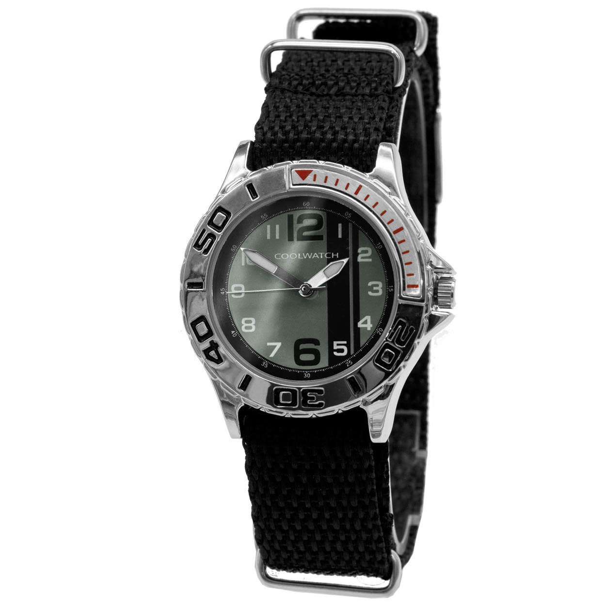 Algemeen		
Geslacht: jongens		
Model: CW.1585		
		
Voordelen		
- trendy nato band		
- wijzerplaat grijs met witte cijfers (arabisch)		
- extra harde duurzame laag		
- wijzers lichten op in donker		
- duidelijke tijdsweergave		
- spat waterdicht: handenwassen, regen		
- quartz		
- maat kast 36mm (breedte) 10mm (dikte)